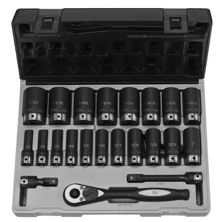 Grey Pneumatic SKT SET 1/2" DR. 22PC FRACTIONAL DP DUO, GP82622D GP82622D